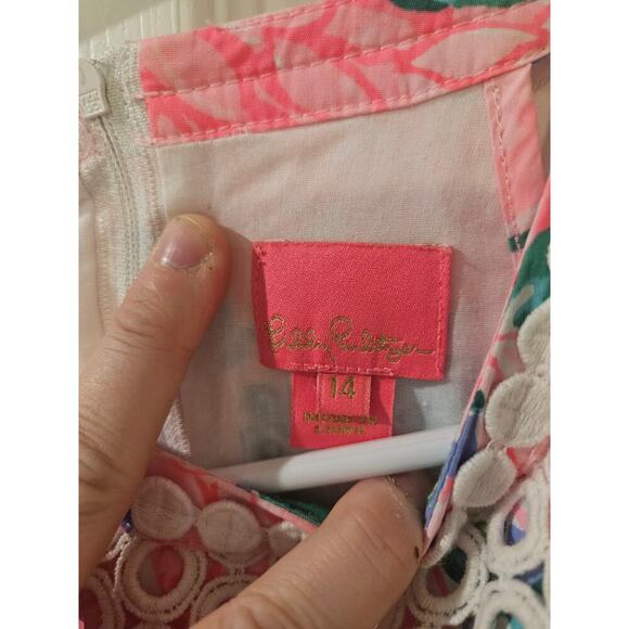 Lilly Pulitzer Girl's Kinley Dress Koala Me Maybe Size 14 Pink 001521 - Picture 3 of 6